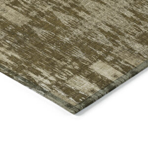 10' X 14' Chocolate Taupe And Beige Moroccan Washable Indoor Outdoor Area Rug