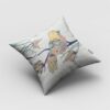 16" Light Green Sparrow Zippered Suede Throw Pillow