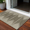 3' X 5' Coffee And Ivory Abstract Washable Indoor Outdoor Area Rug
