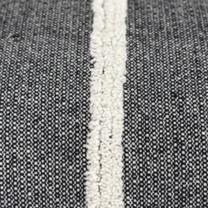 14" X 14" Black and White Cotton Pillow With Tassels Edges