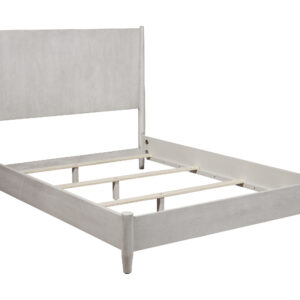 Gray Solid Wood Queen Bed Frame