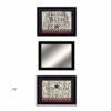 Set Of Three Hot Bath 14 Black Framed Print Wall Art