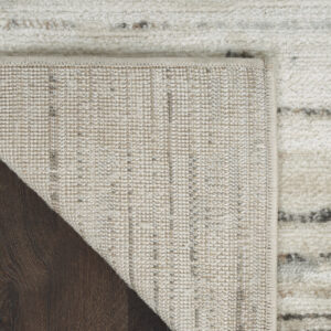 5' x 7' Cream Abstract Distressed Area Rug