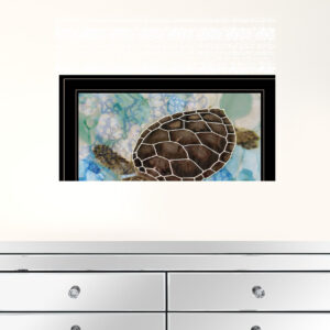 Sea Turtles Collage II 2 Black Framed Print Wall Art