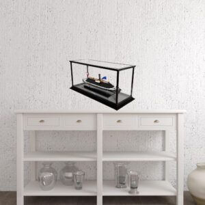 16" Brown and Black CSS Virginia Display Case Boat Hand Painted Decorative Boat