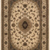10' X 13' Cream Oriental Washable Non Skid Area Rug