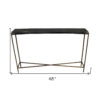 48" Black and Gold Stone Frame Console Table