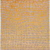 8' x 11' Gray and Orange Abstract Non Skid Area Rug