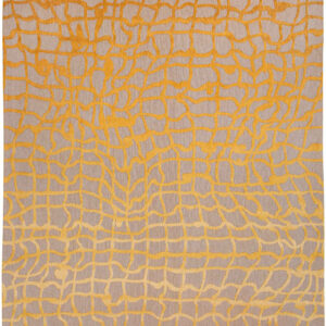 8' x 11' Gray and Orange Abstract Non Skid Area Rug