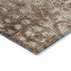 5' X 8' Chocolate Ikat Washable Indoor Outdoor Area Rug