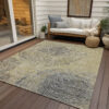 10' X 14' Beige Taupe And Gray Abstract Washable Indoor Outdoor Area Rug