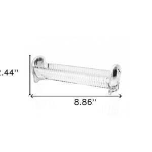 9" Clear Rectangular Crystal Cracker Tray