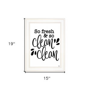 So Clean Clean 1 White Framed Print Wall Art