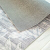 7' x 10' Gray and White Floral Area Rug