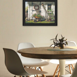 Spring Cleaning 3 Black Framed Print Wall Art