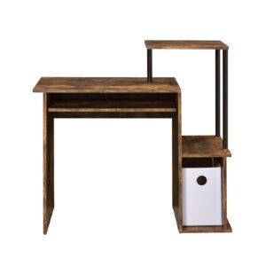 37" Brown and Black Computer Desk