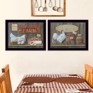 Set Of Two Home Grown 3 Black Framed Print Wall Art