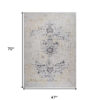 4' x 6' Gray and Gold Oriental Area Rug