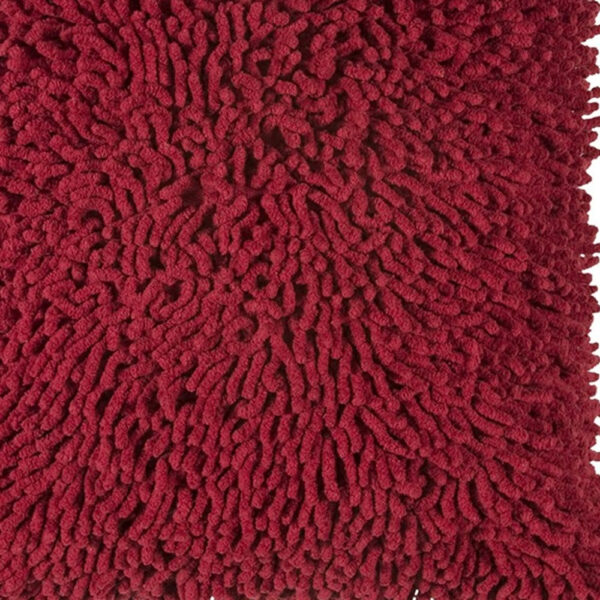Red Boho Textured Modern Down Throw Pillow