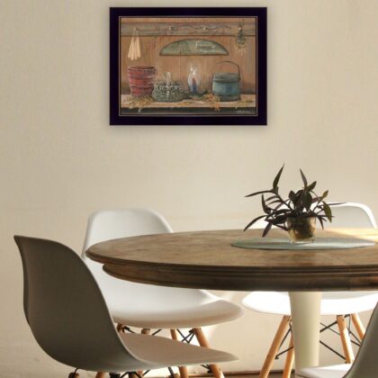 Treasures On The Shelf I 1 Black Framed Print Wall Art