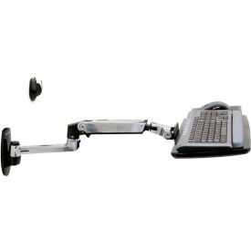 Ergotron® LX Wall Keyboard Arm Polished Aluminum