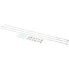 Nexel® 52""L Rods & Clips For Wire Shelving Units Chrome (Set of 3)