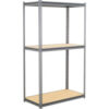 Global Industrial 3 Shelf Extra Heavy Duty Boltless Shelving Z Beam Starter 48Wx48Dx84H Wood Deck