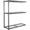 Global Industrial 3 Shelf Extra Heavy Duty Boltless Shelving Z Beam Add On 96Wx24Dx60H Wire Deck