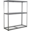 Global Industrial 3 Shelf Extra Heavy Duty Boltless Shelving Z Beam Starter 72Wx48Dx84H Wire Deck