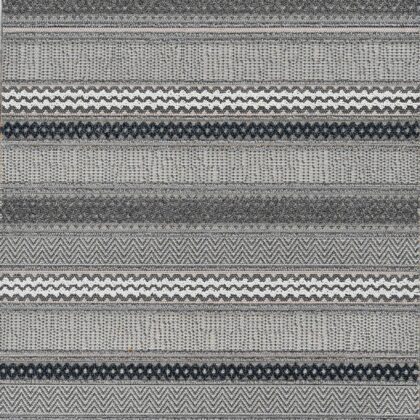 7' X 9' Taupe Geometric Pattern Indoor Outdoor Area Rug