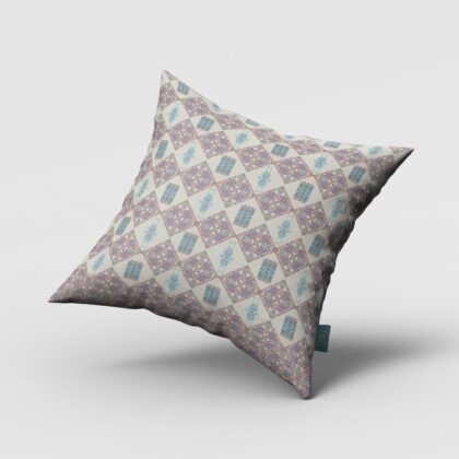 16" Pink Lattice Zippered Suede Throw Pillow