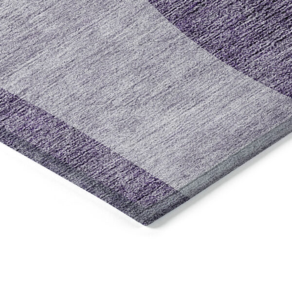 3' X 5' Purple Lavender And Eggplant Abstract Washable Indoor Outdoor Area Rug