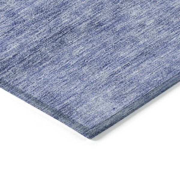8' X 10' Navy Blue And Sky Blue Abstract Washable Indoor Outdoor Area Rug