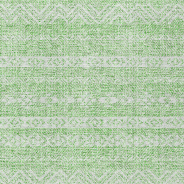 8' X 10' Lime Green And Green Southwestern Washable Indoor Outdoor Area Rug