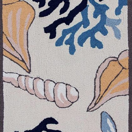 90 X 114 Ivory  Polyester Rug