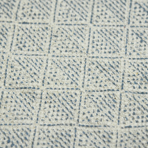 7' x 10' Blue Geometric Flatweave Handmade Distressed Area Rug With Fringe