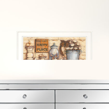 My Happy Place 1 White Framed Print Wall Art