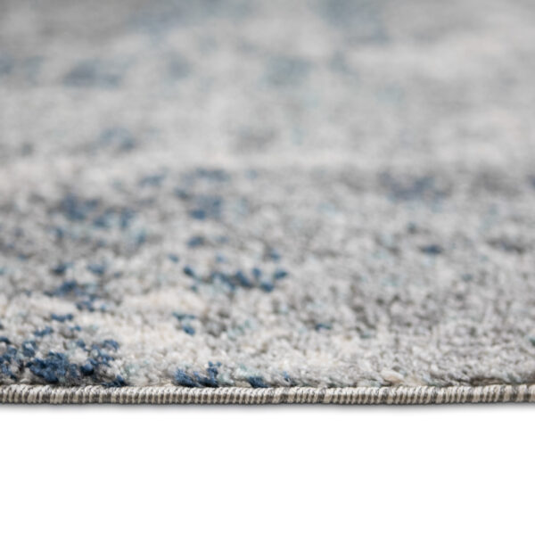 5' x 8' Blue and Gray Abstract Power Loom Area Rug