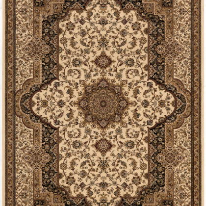 4’ x 6’ Cream and Black Decorative Area Rug