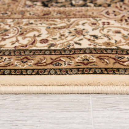4’ x 6’ Cream and Black Decorative Area Rug