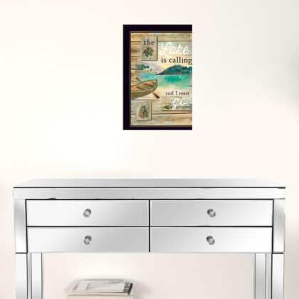 The Lake Is Calling 3 Black Framed Print Wall Art