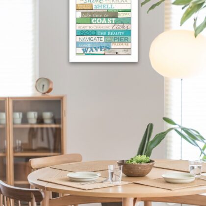 Ocean Rules 2 White Framed Print Wall Art