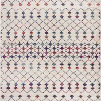 10' Cream Ikat Area Rug