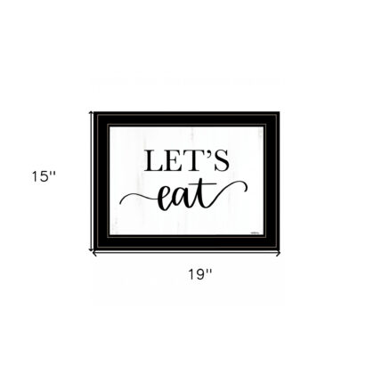 Lets Eat 3 Black Framed Print Wall Art