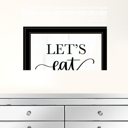 Lets Eat 3 Black Framed Print Wall Art