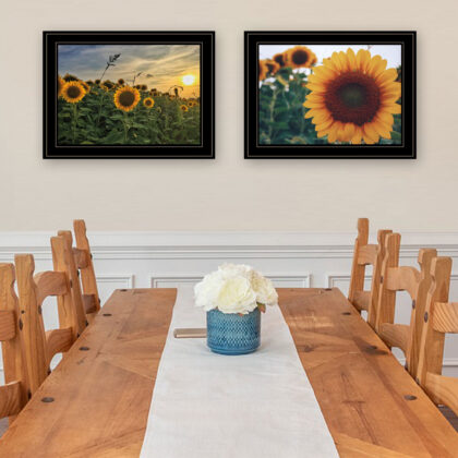 Set Of Two Midwest Living Collection 2-Piece 3 Black Framed Print Wall Art