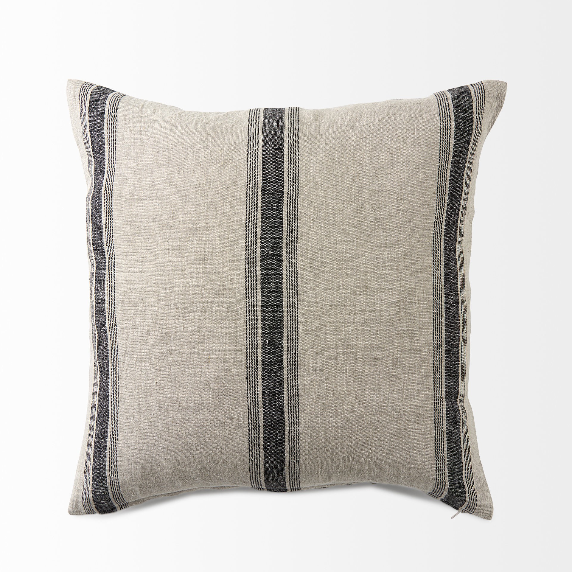 Beige And Black Striped Pillow Cover - Image 2