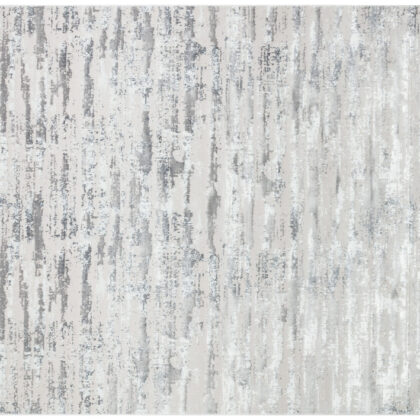 4' x 6' Silver Abstract Washable Non Skid Area Rug