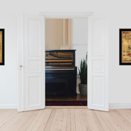 Set Of Two Joyful 2 Black Framed Print Wall Art