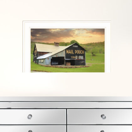Mail Pouch Barn 4 White Framed Print Wall Art